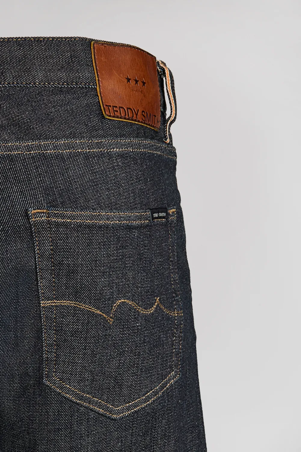 Teddy Smith Rock Selvedge Jeans Uomo Blu Scuro L32