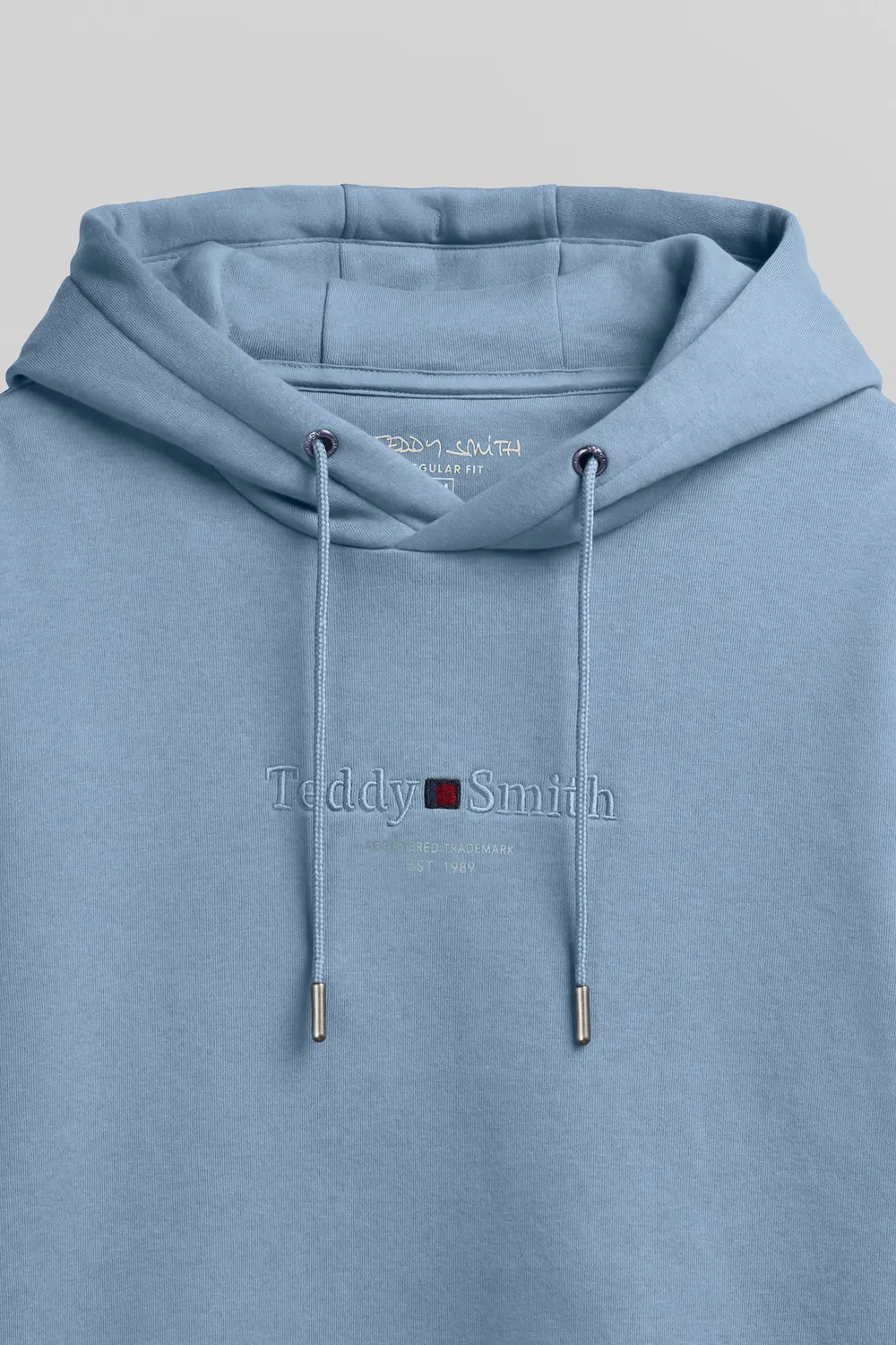 Teddy Smith S-Jim Hoody felpa uomo blu minerale cappuccio