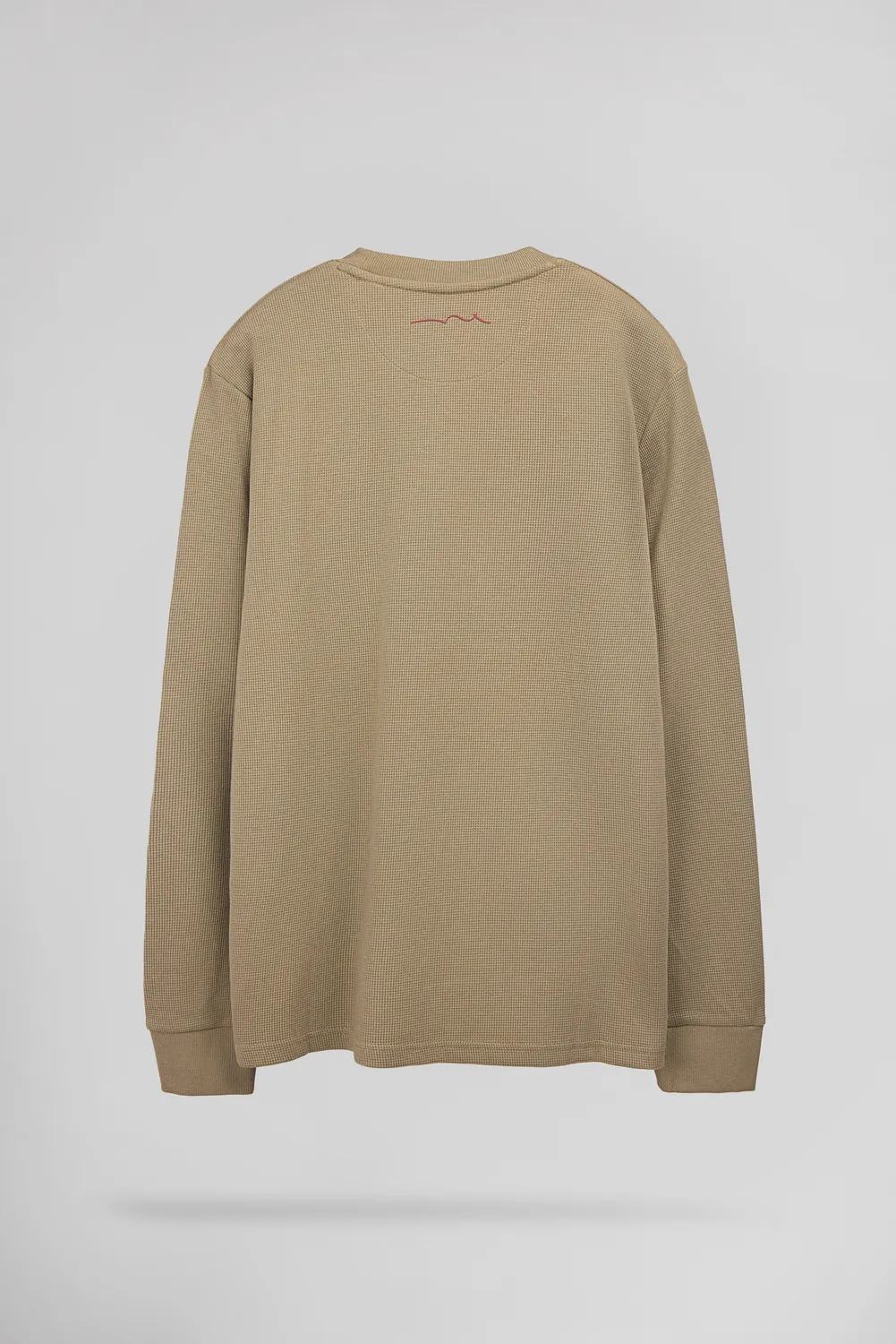 Teddy Smith T-Waffle ML Maglia Uomo Beige Maniche Lunghe