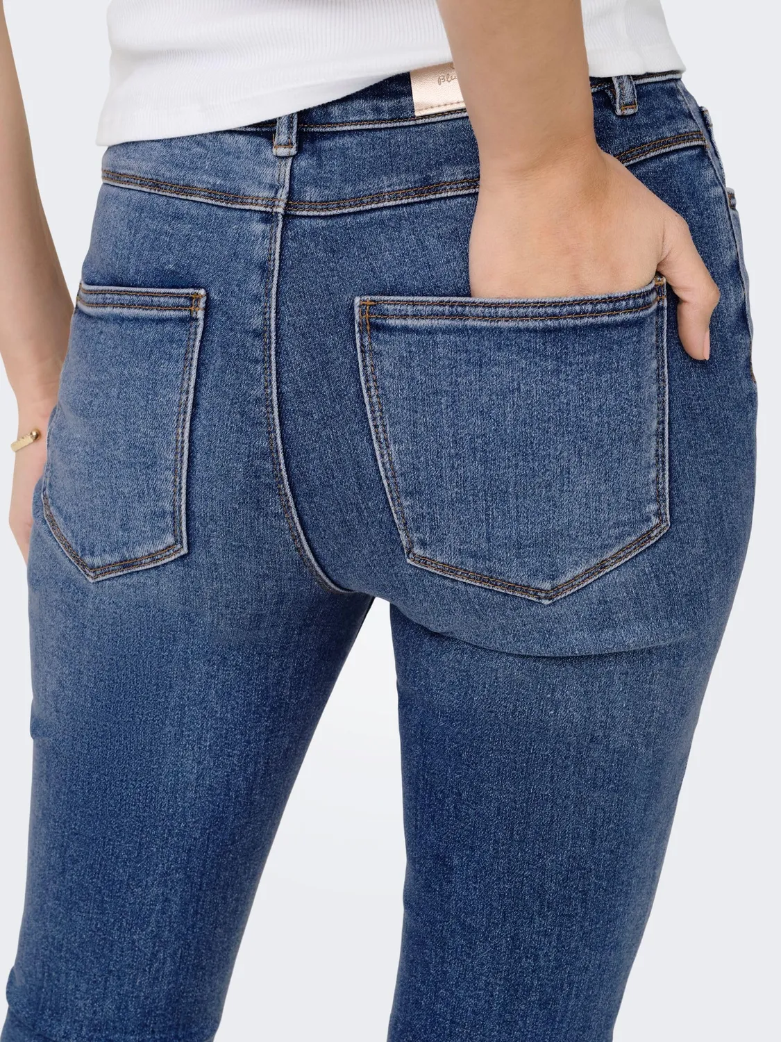 Only Onlroyal HW Skinny Pocket Cut Ext jeans donna nero