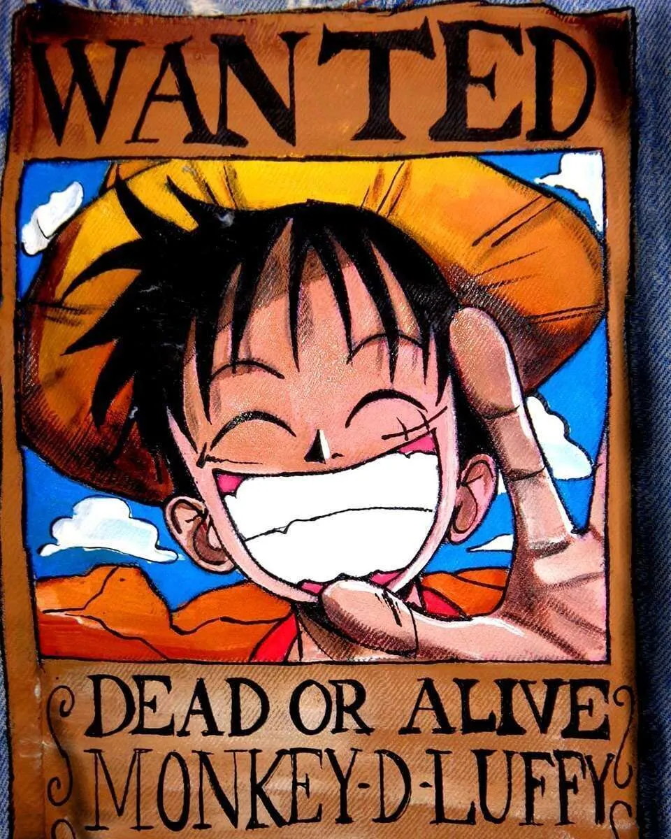 Levi's Vintage jeans dipinti Luffy One Piece