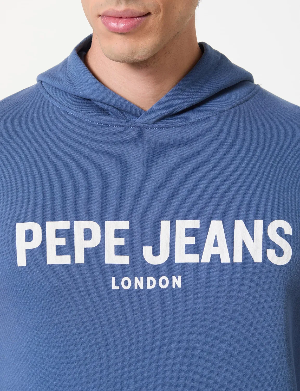 Pepe Jeans Big Logo Hoodie felpa uomo L blu mare regular fit