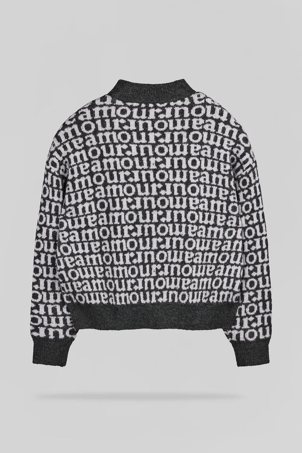 Teddy Smith P-Jade JR Maglione Jacquard Melange Black Bimba