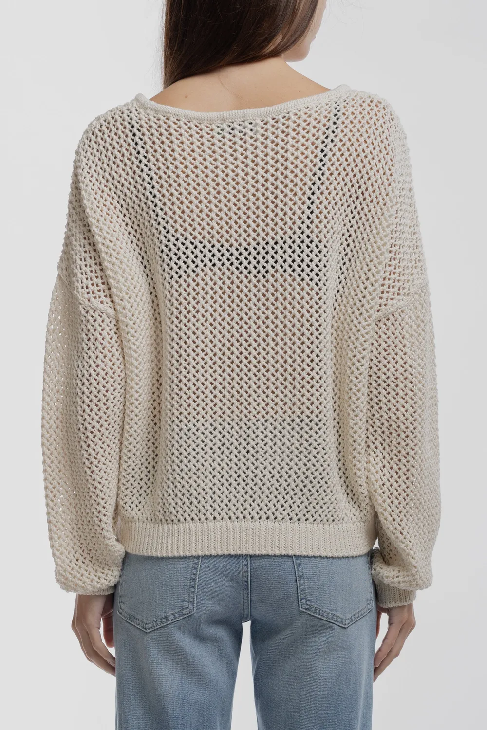 Teddy Smith P-Lilo Middle White pull traforato donna