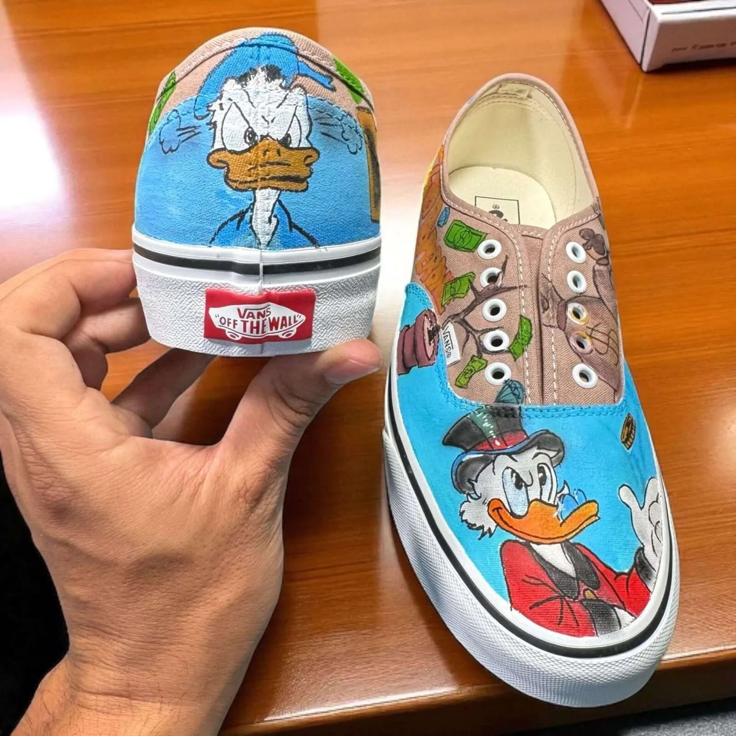 Never Say Never Slip-On Zio Paperone scarpe dipinte a mano