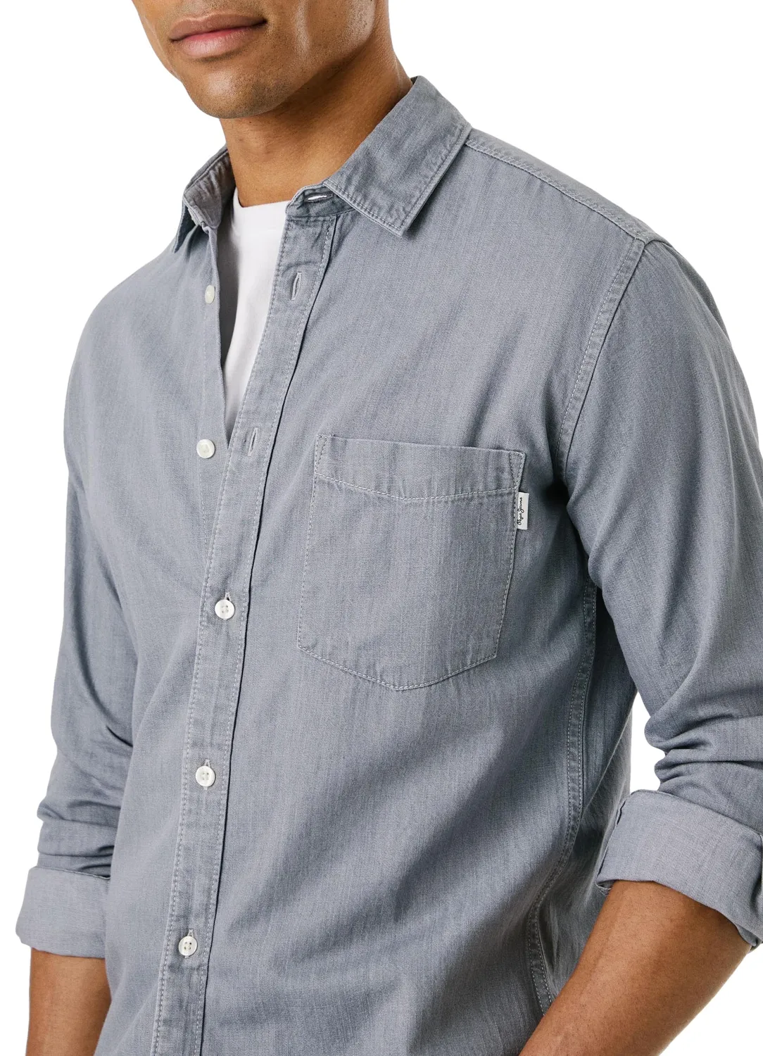 Pepe Jeans Classic Slim Shirt camicia uomo denim scuro
