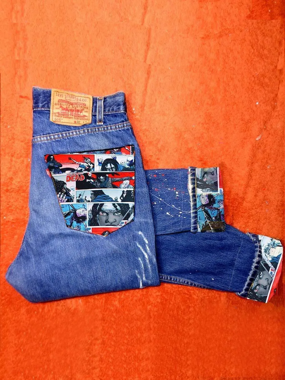 Levi's Vintage jeans custom The Walking Dead su misura