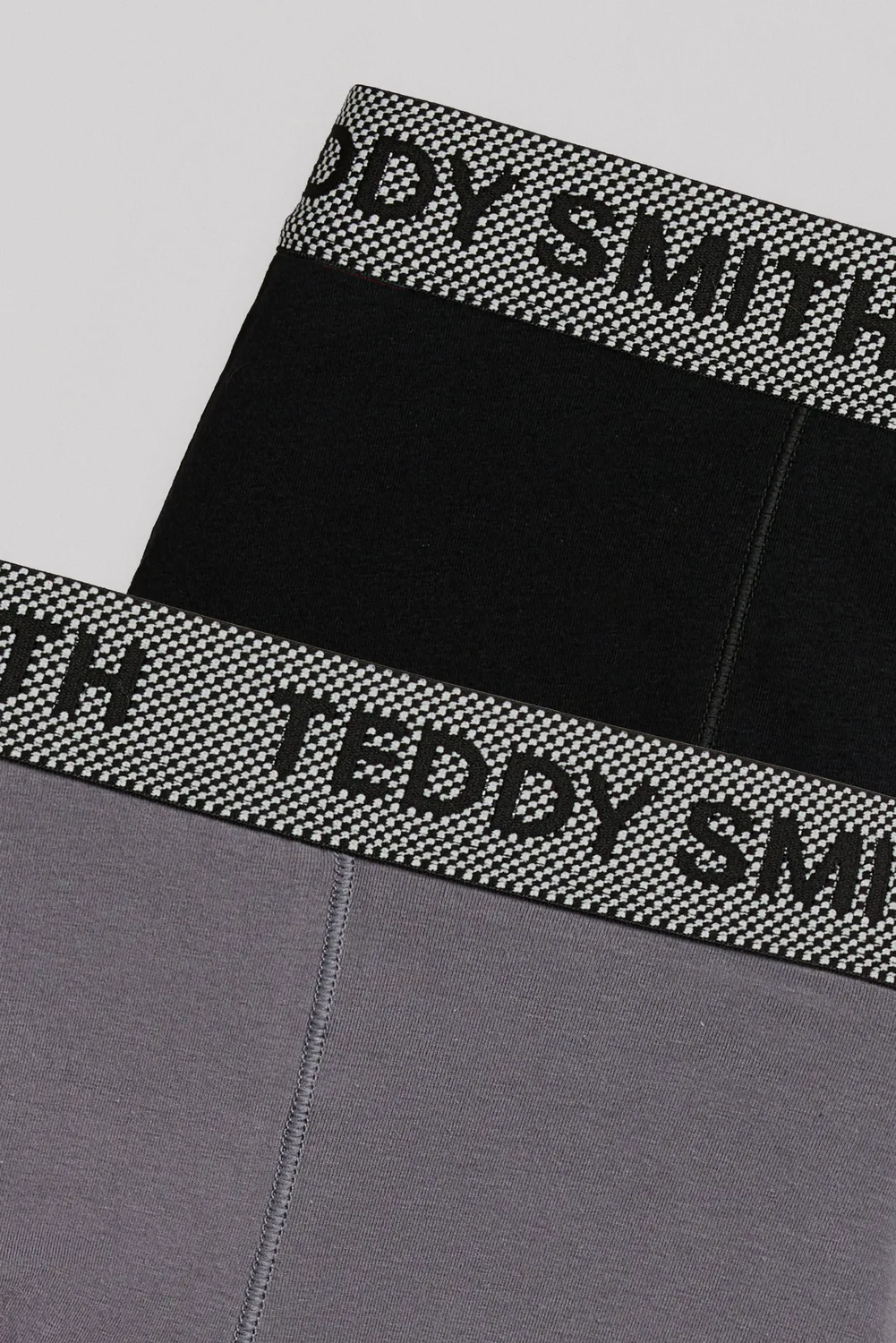 Teddy Smith boxer pack 2 pezzi nero antracite cotone