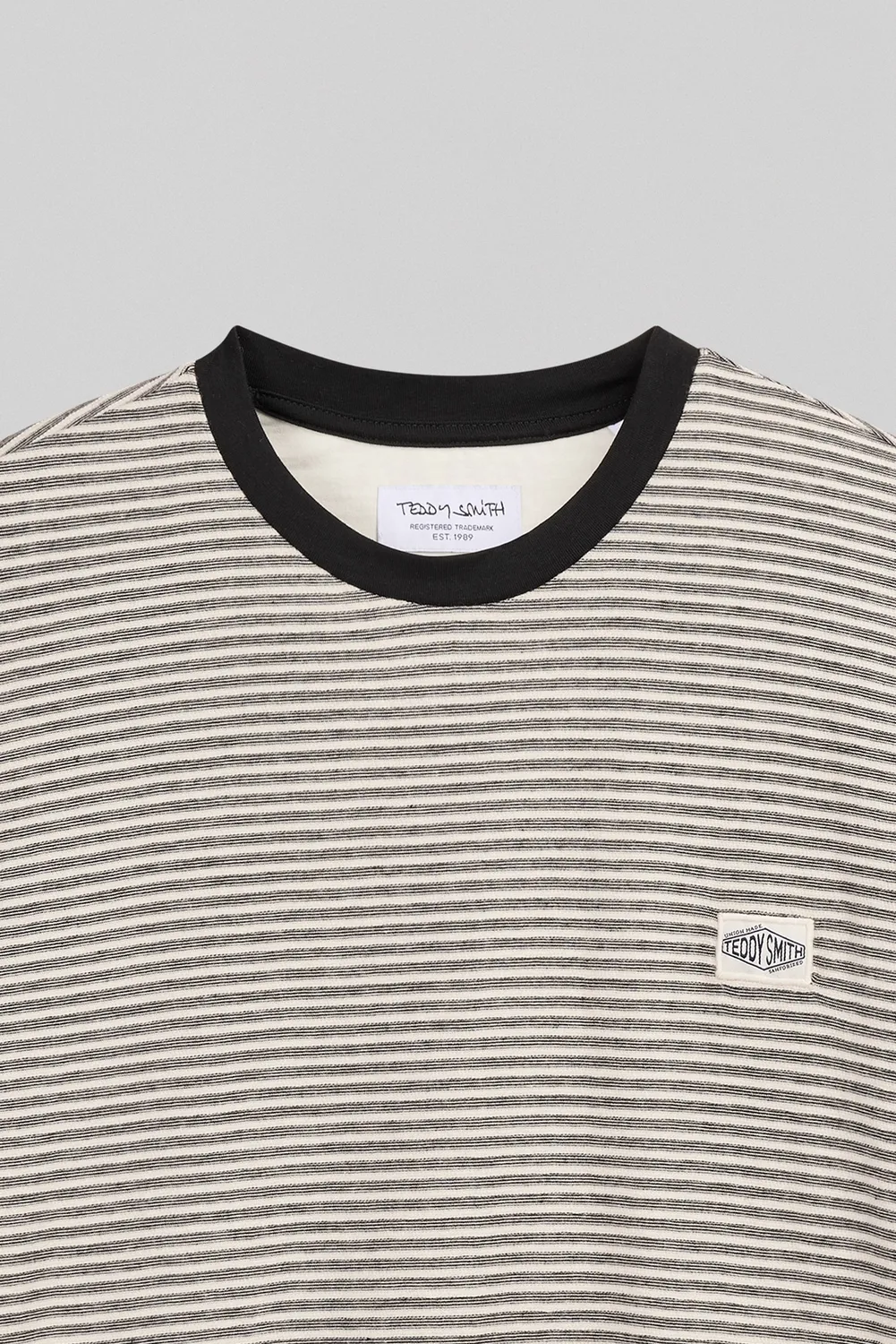 Teddy Smith T-Joos maglietta uomo black stripes cotone