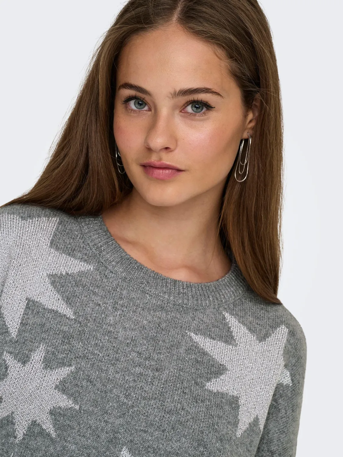 ONLY Onlrosie Pullover Glitter Nero scollo tondo