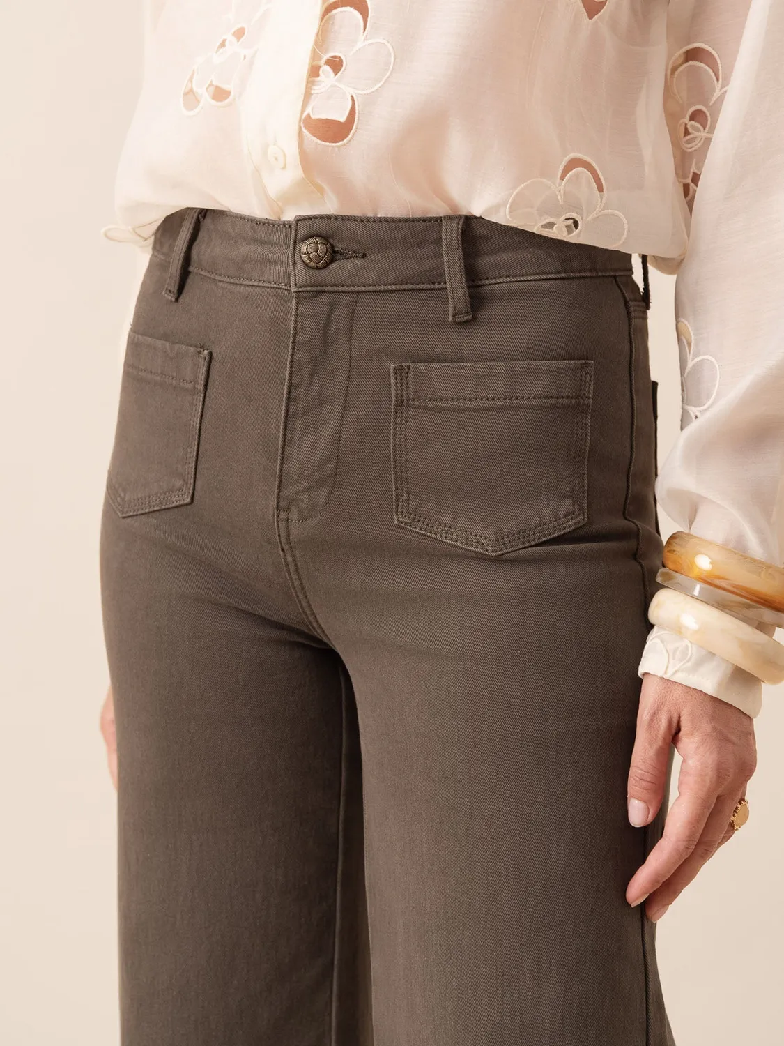 Oraije Gaspard jeans wide kaki