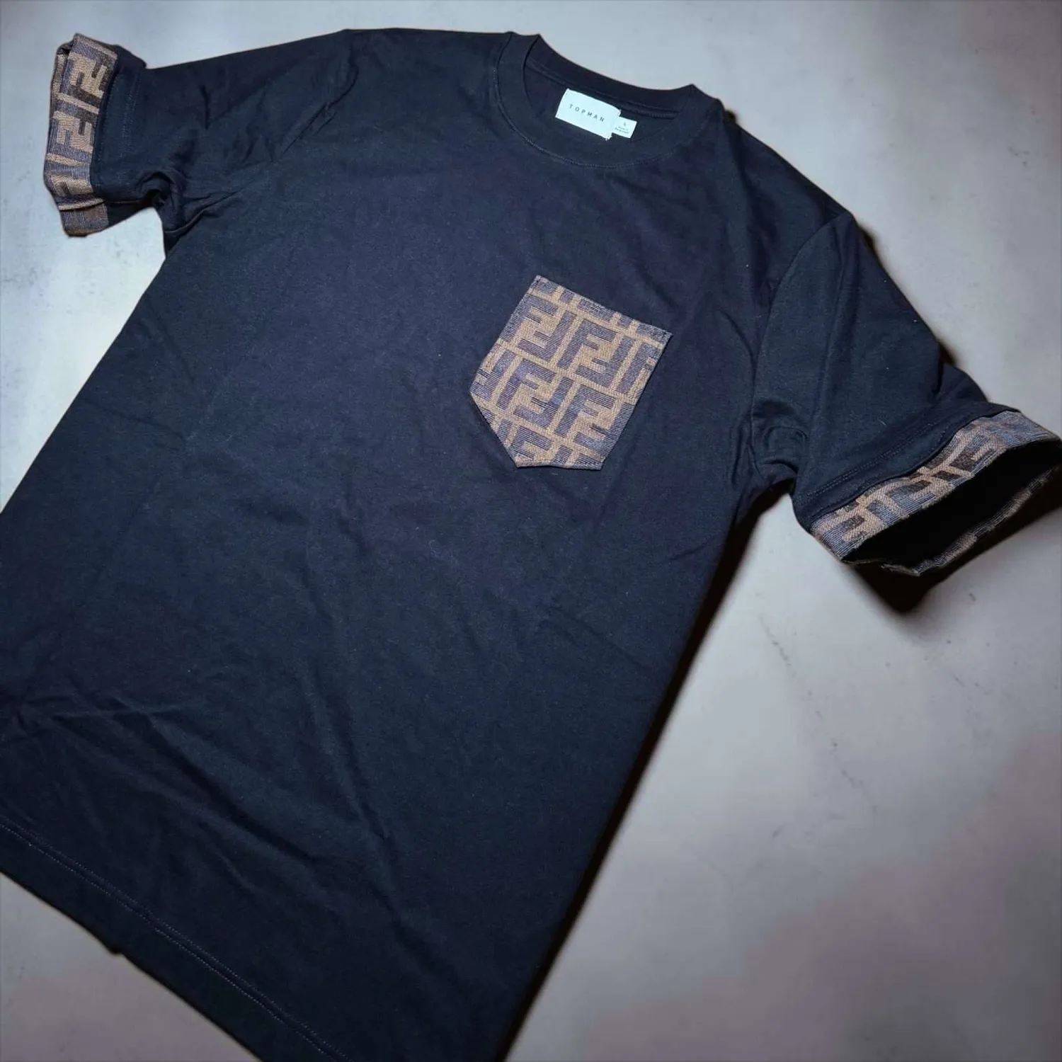 Never Say Never Fendi t-shirt personalizzata a mano tessuto