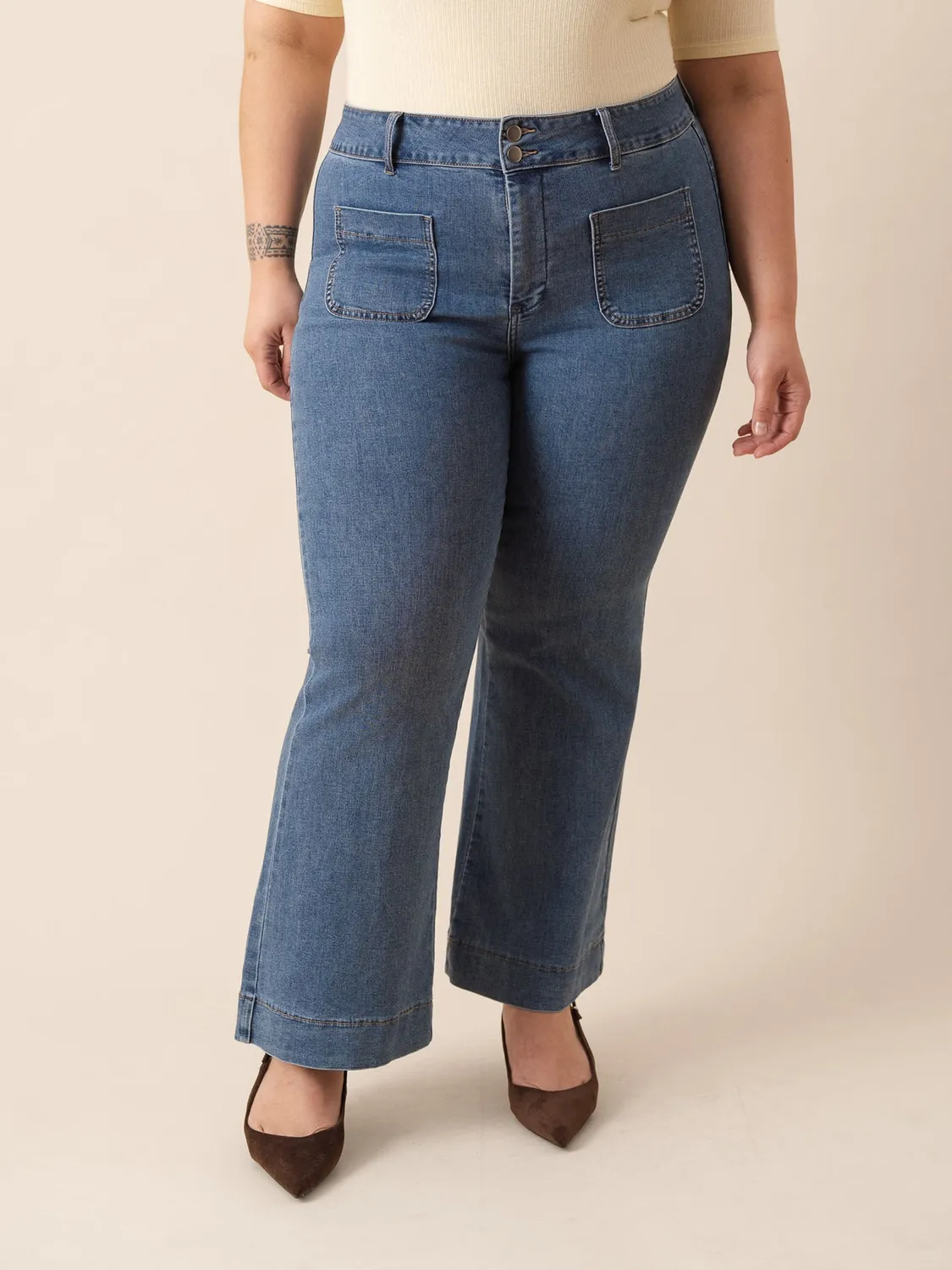 Oraije Elenette jeans flare blu stone