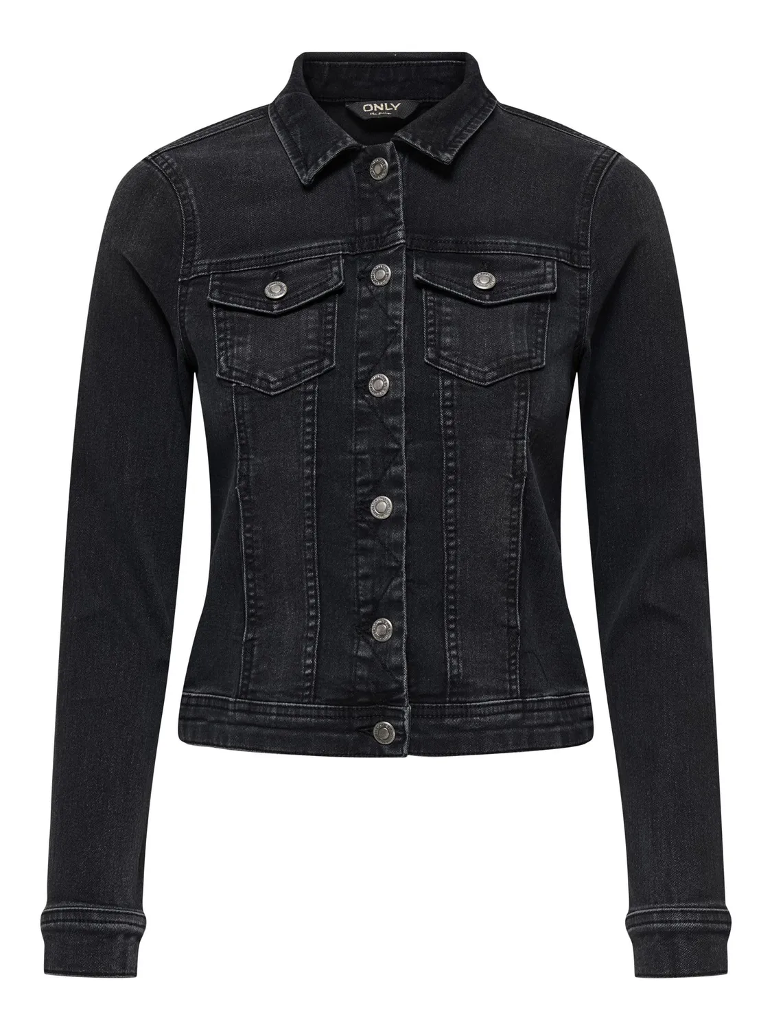 ONLY Onlwonder giacca jeans donna nera delavé