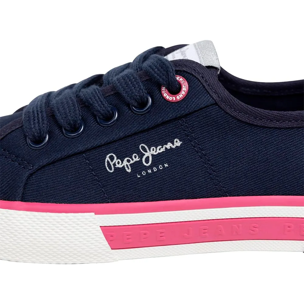 Pepe Jeans Brady Club G sneakers bambina blu navy tela