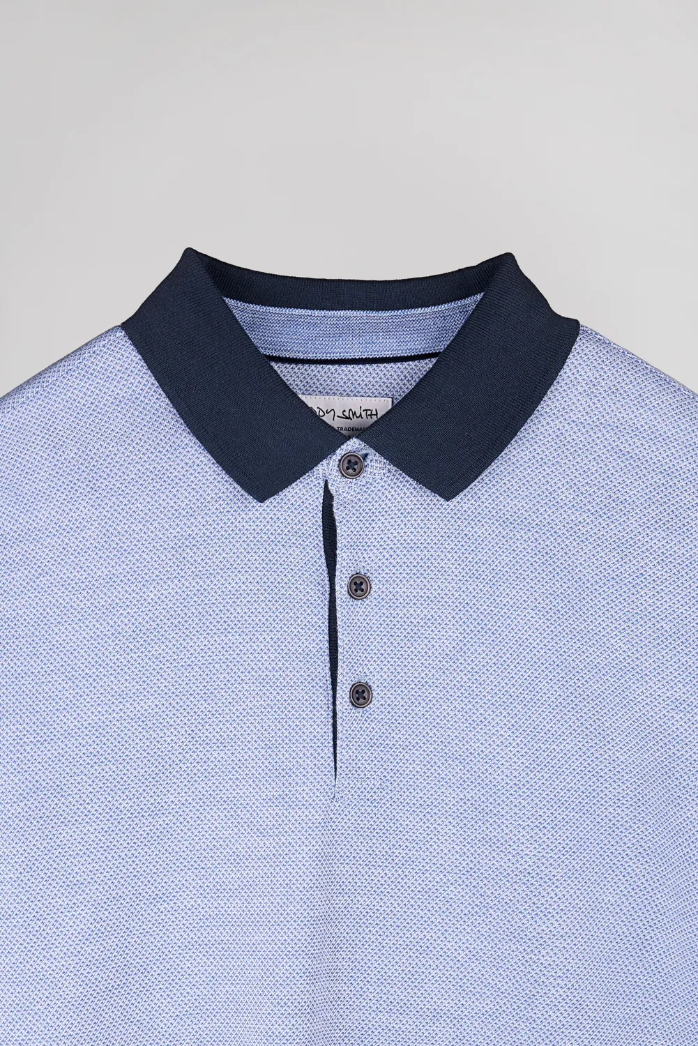 Teddy Smith P-GOLDWIN MC polo azzurra uomo jacquard