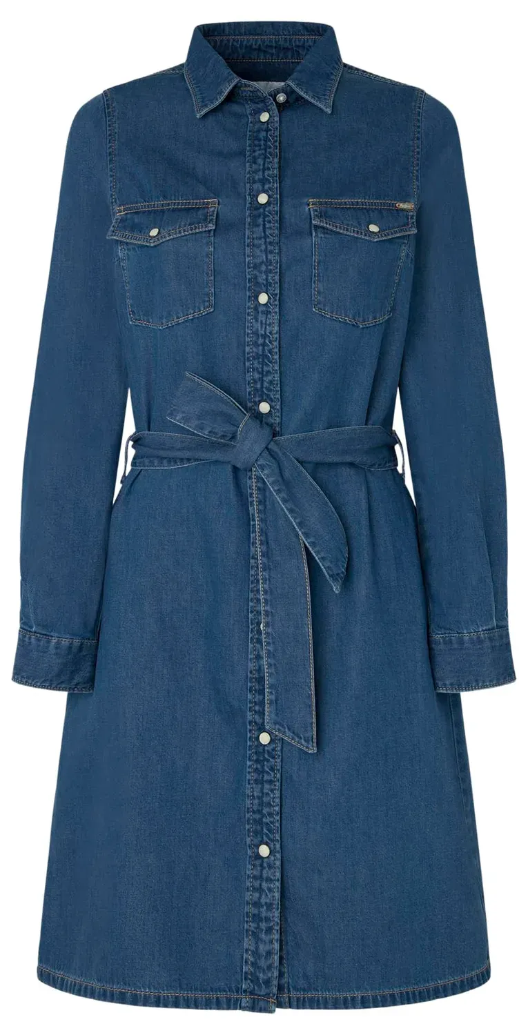Pepe Jeans chemisier vestito donna denim indaco