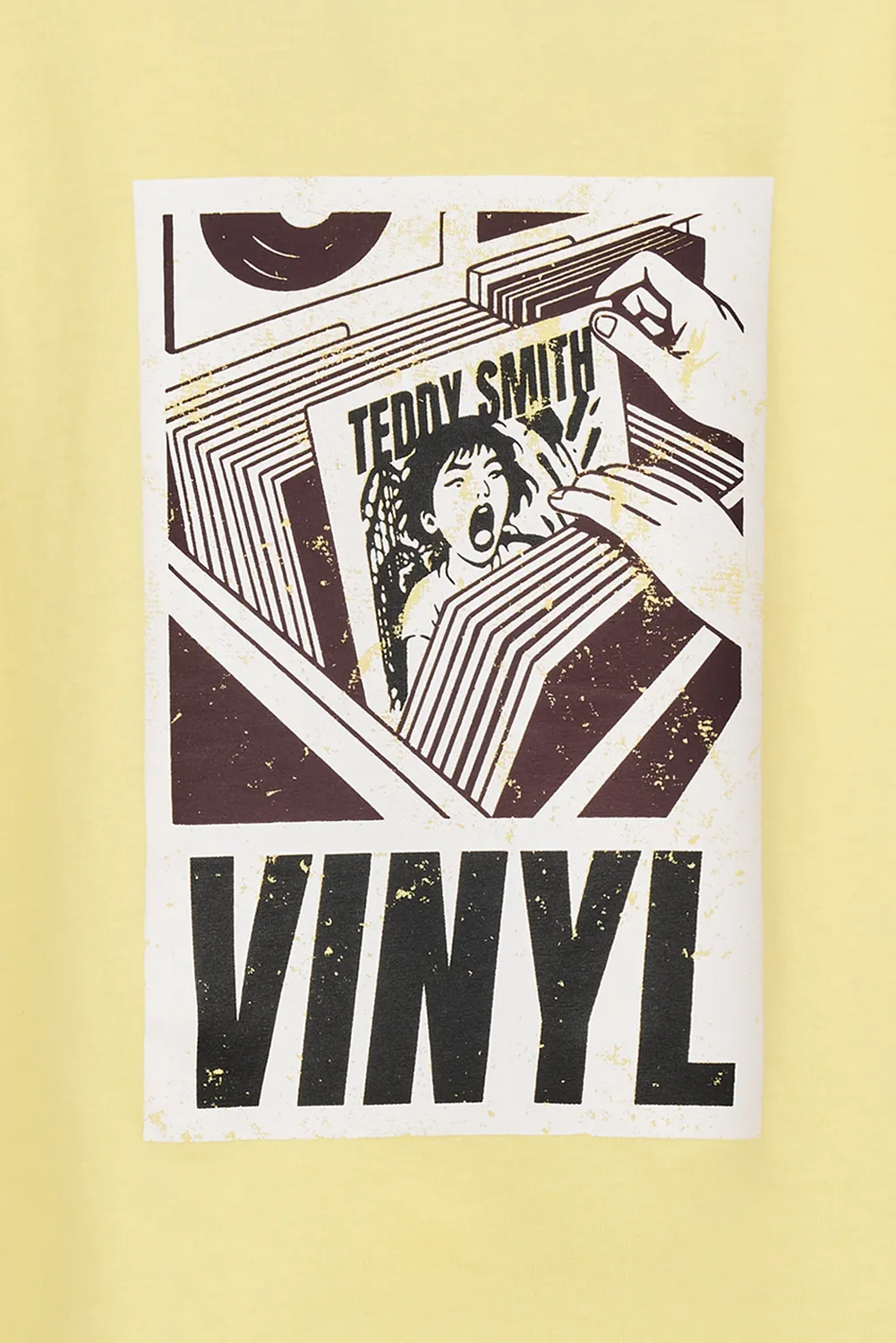 Teddy Smith T-Vinyl MC JR maglietta bambina giallo limone cotone