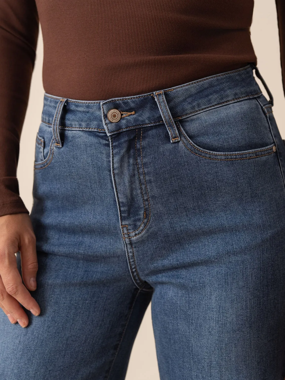 Oraije Windy jeans wide blu scuro petite