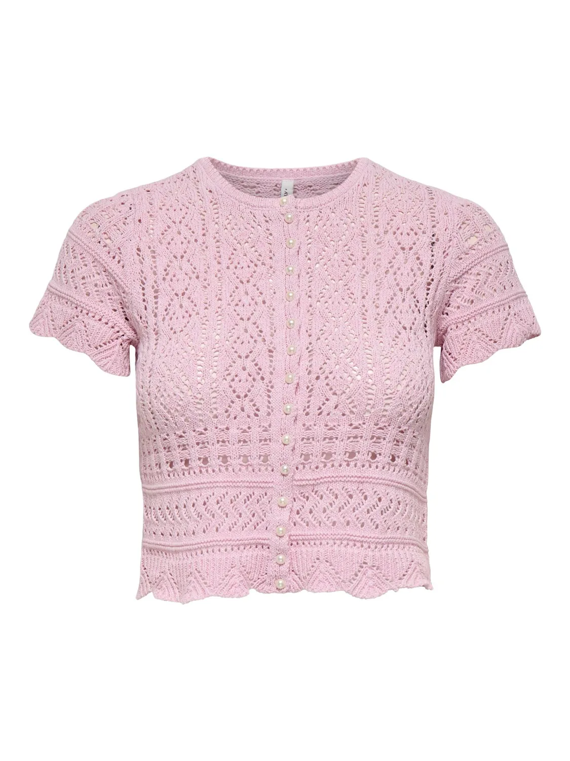 ONLY ONLElke Cardigan Nero Perle Maniche Corte