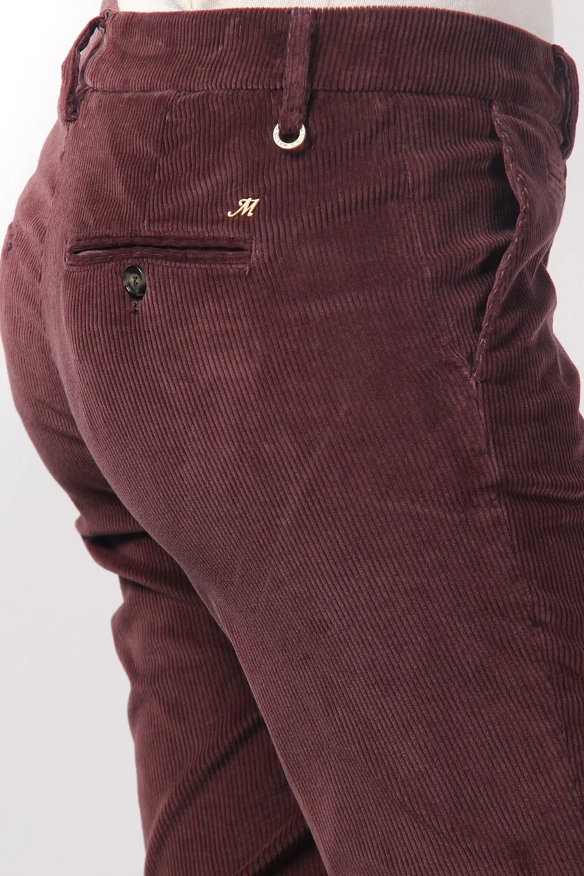 Mason's New York Slim chino donna bordeaux velluto