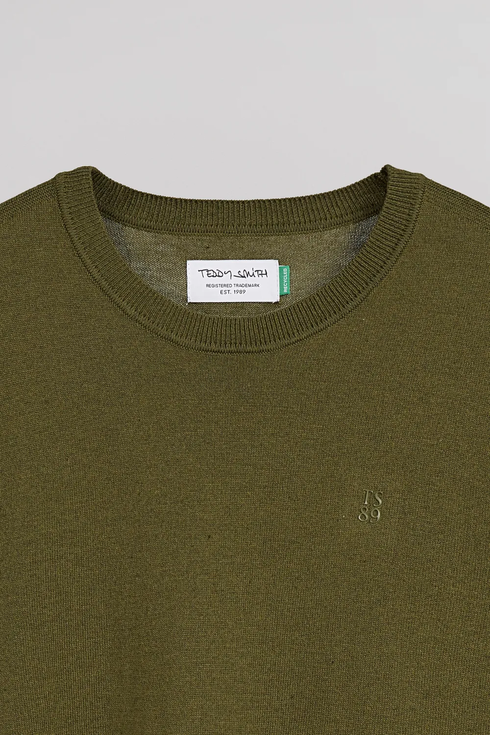 Teddy Smith P-Martino maglione girocollo verde oliva