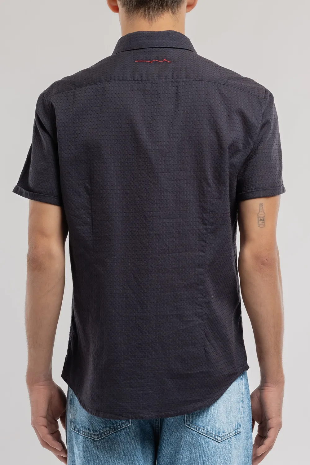 Teddy Smith Cut 2 camicia slim uomo blu navy