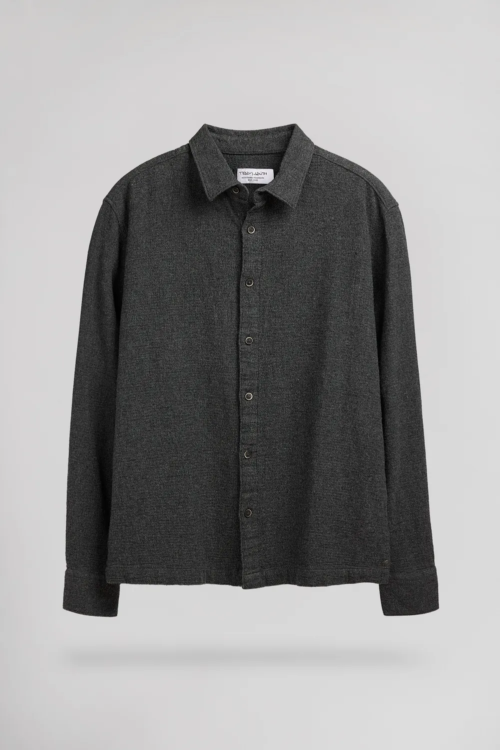 Teddy Smith C-Canyon ML camicia nera flanella cotone