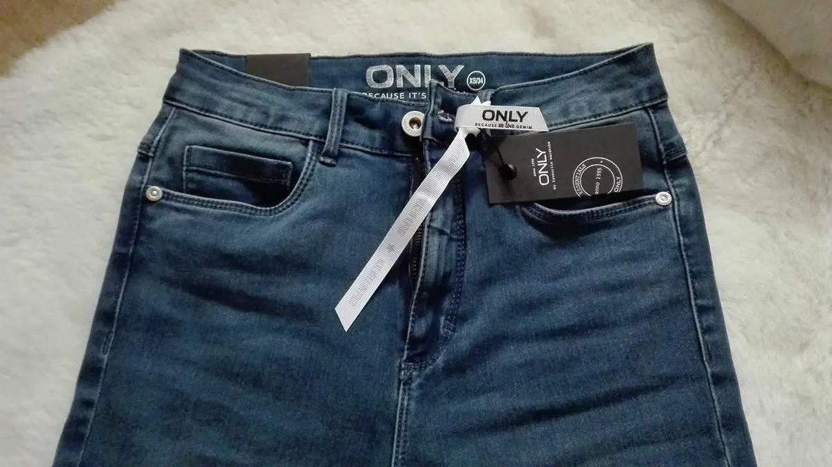 Only Onlroyal HW Skinny jeans donna bianco M/30L
