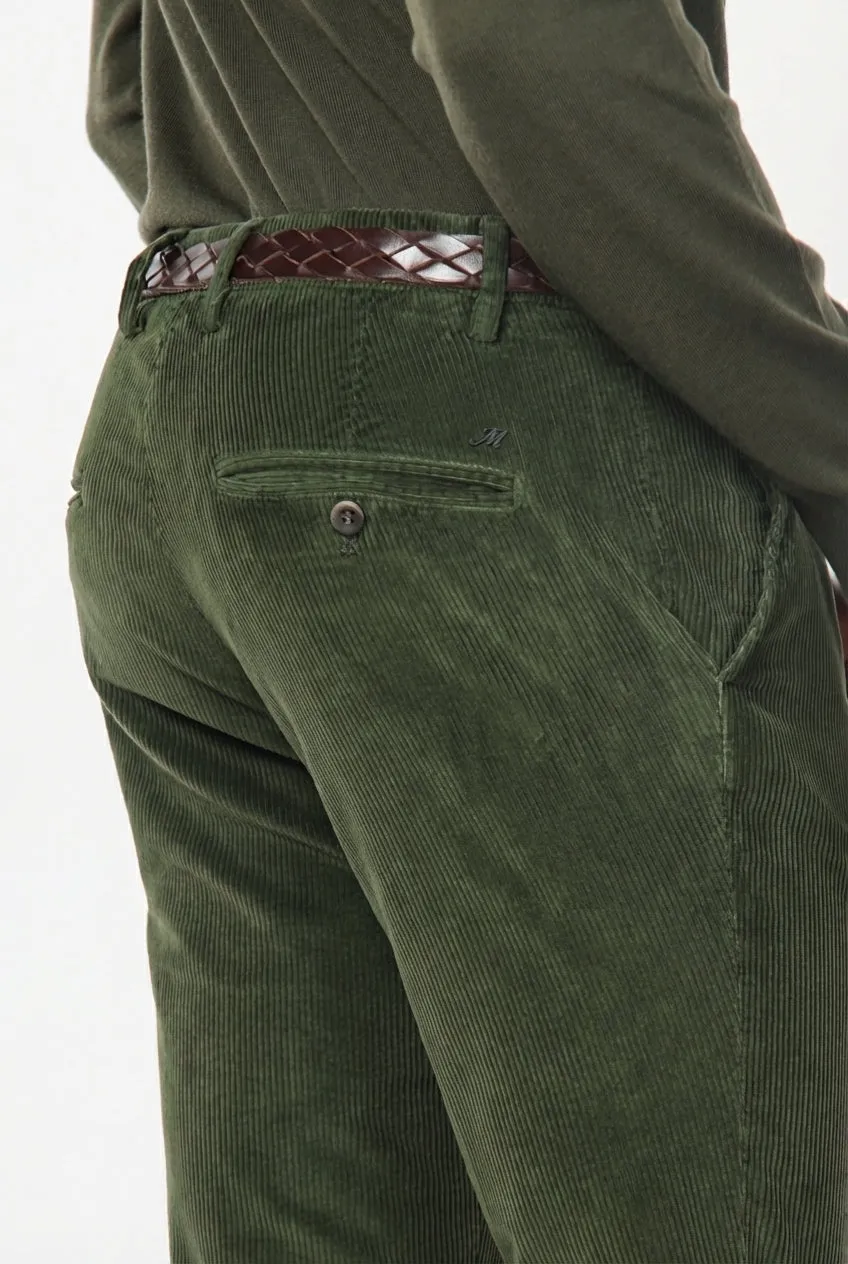 Mason's Milano pantalone chino verde bosco velluto 500 righe