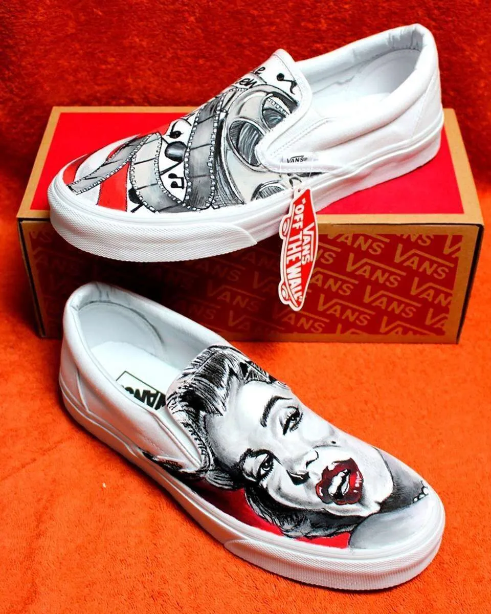 Never Say Never Vans Slip-On Scarpe Marilyn Monroe