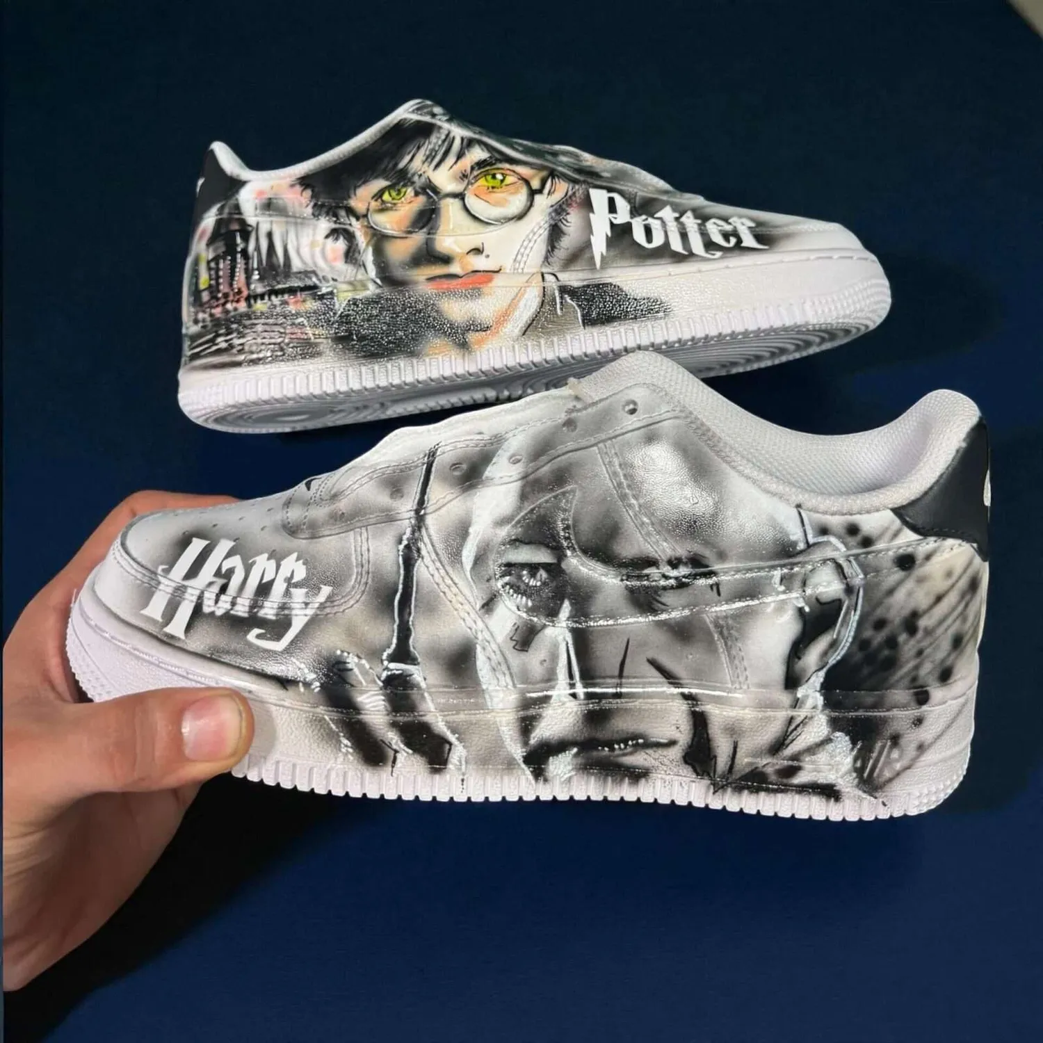 Nike Air Force 1 Harry Potter sneakers dipinte a mano