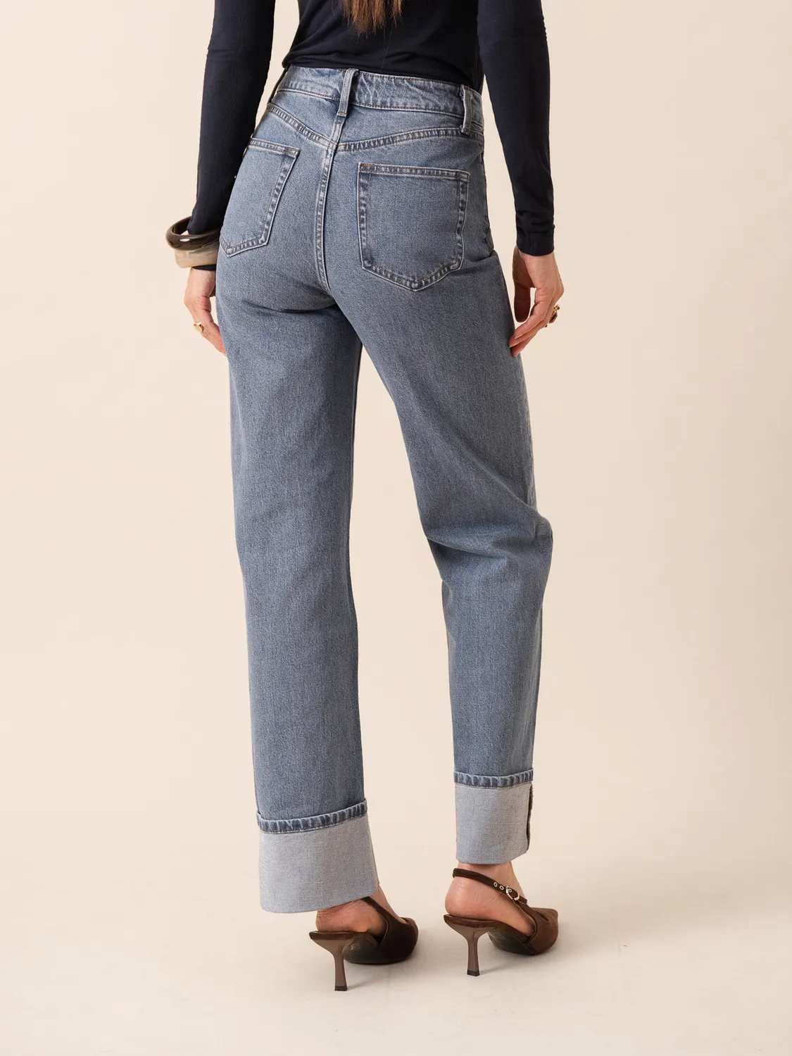 Oraije Sam jeans dritti blu vintage denim
