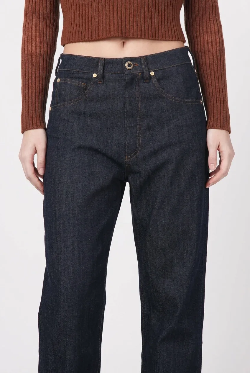 Mason's Vivienne chino denim blu navy baloon fit