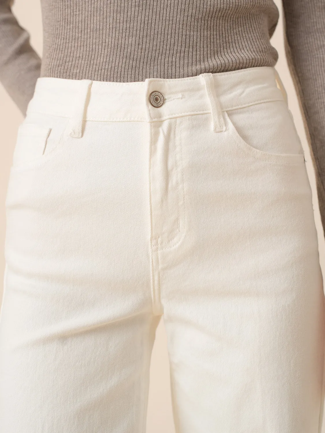 Oraije Vienna jeans wide bianco regular