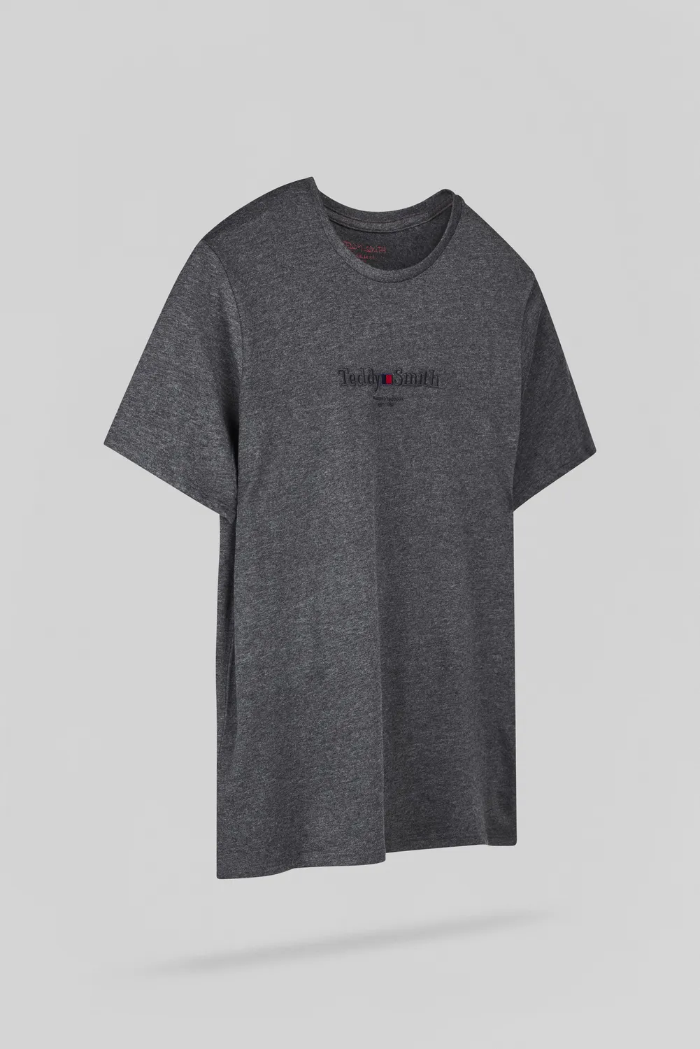 Teddy Smith T-Jim MC Melange Black t-shirt nero girocollo
