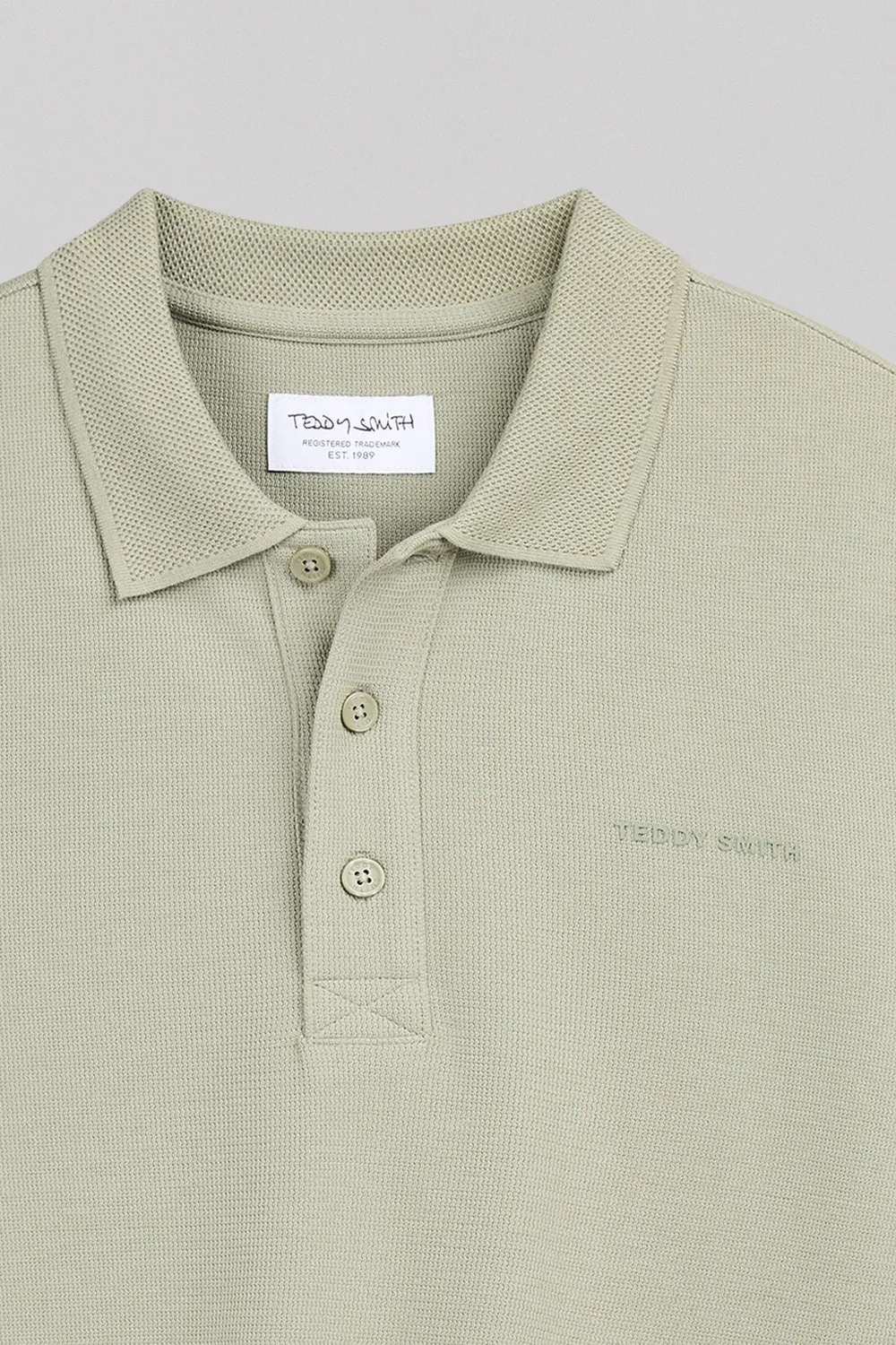 Teddy Smith P-Joel ML Polo Manica Lunga Kaki Cotone