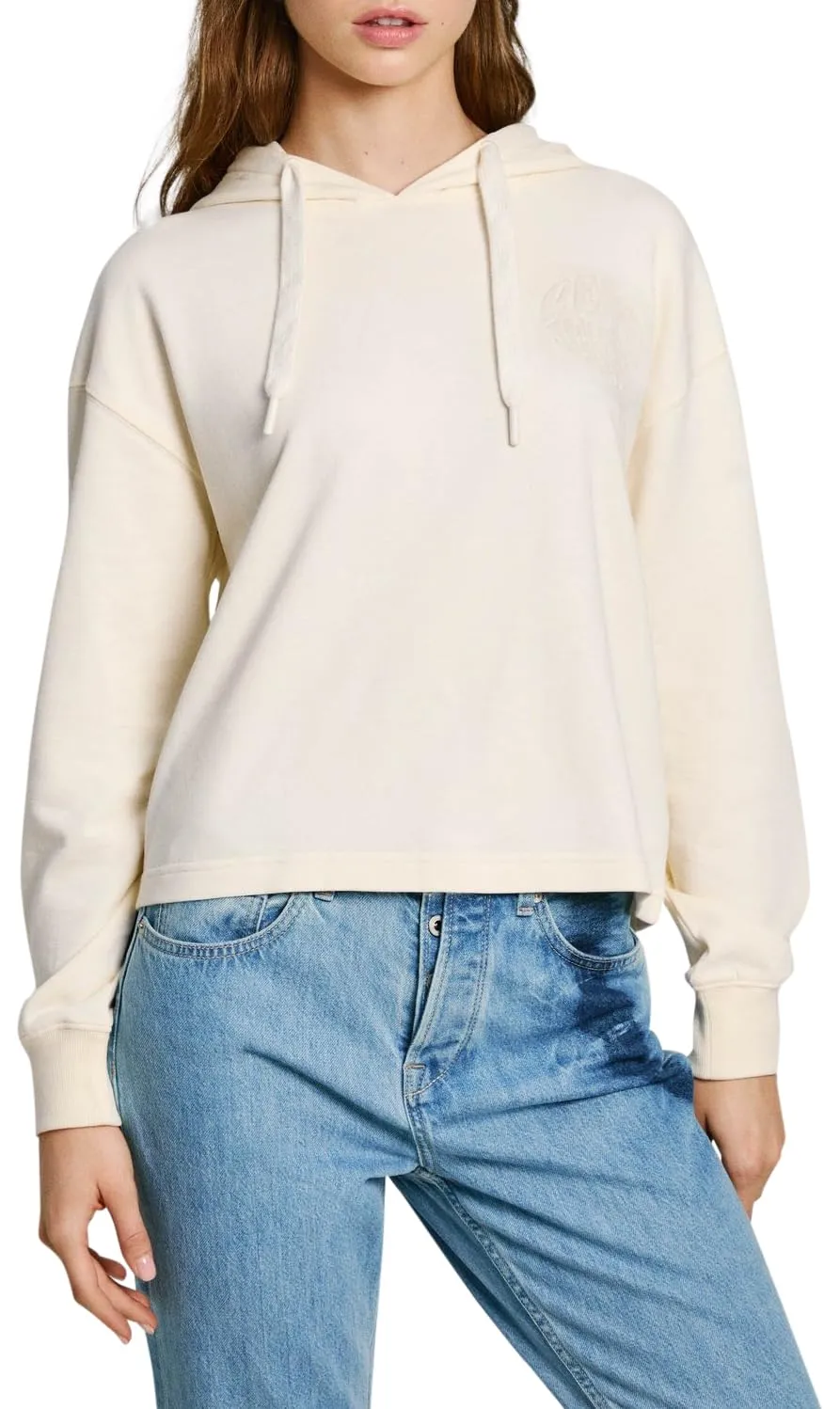 Pepe Jeans Estrid felpa corta donna blu marino