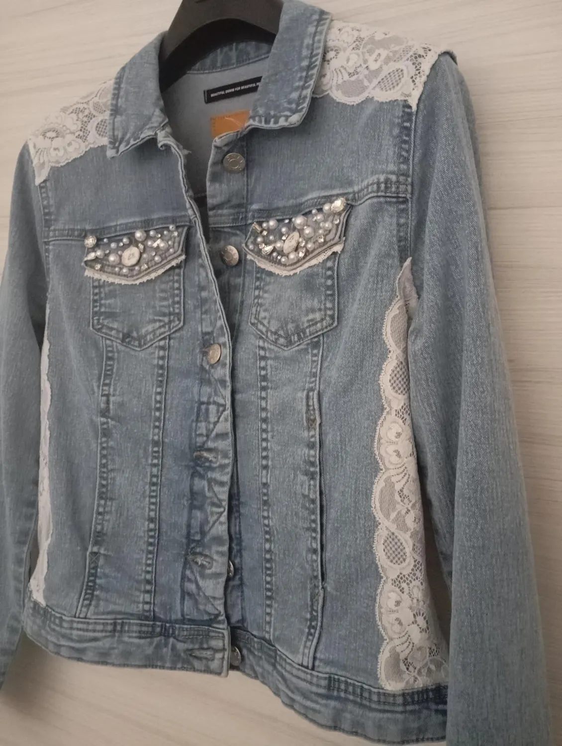 ONLY Onlwonder giacca jeans donna nera delavé