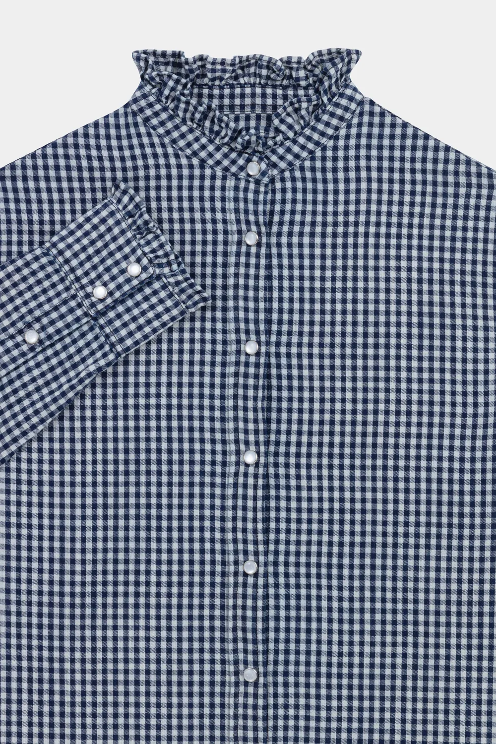 acquaverde Gaby camicia vichy navy/white