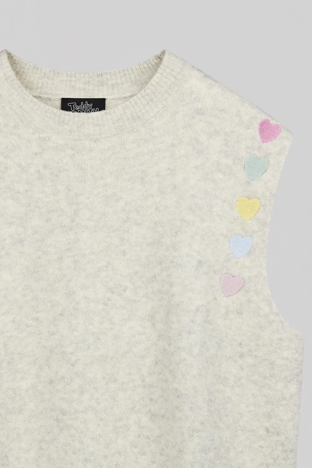 Teddy Smith P-Alays gilet donna bianco ivoire cuore