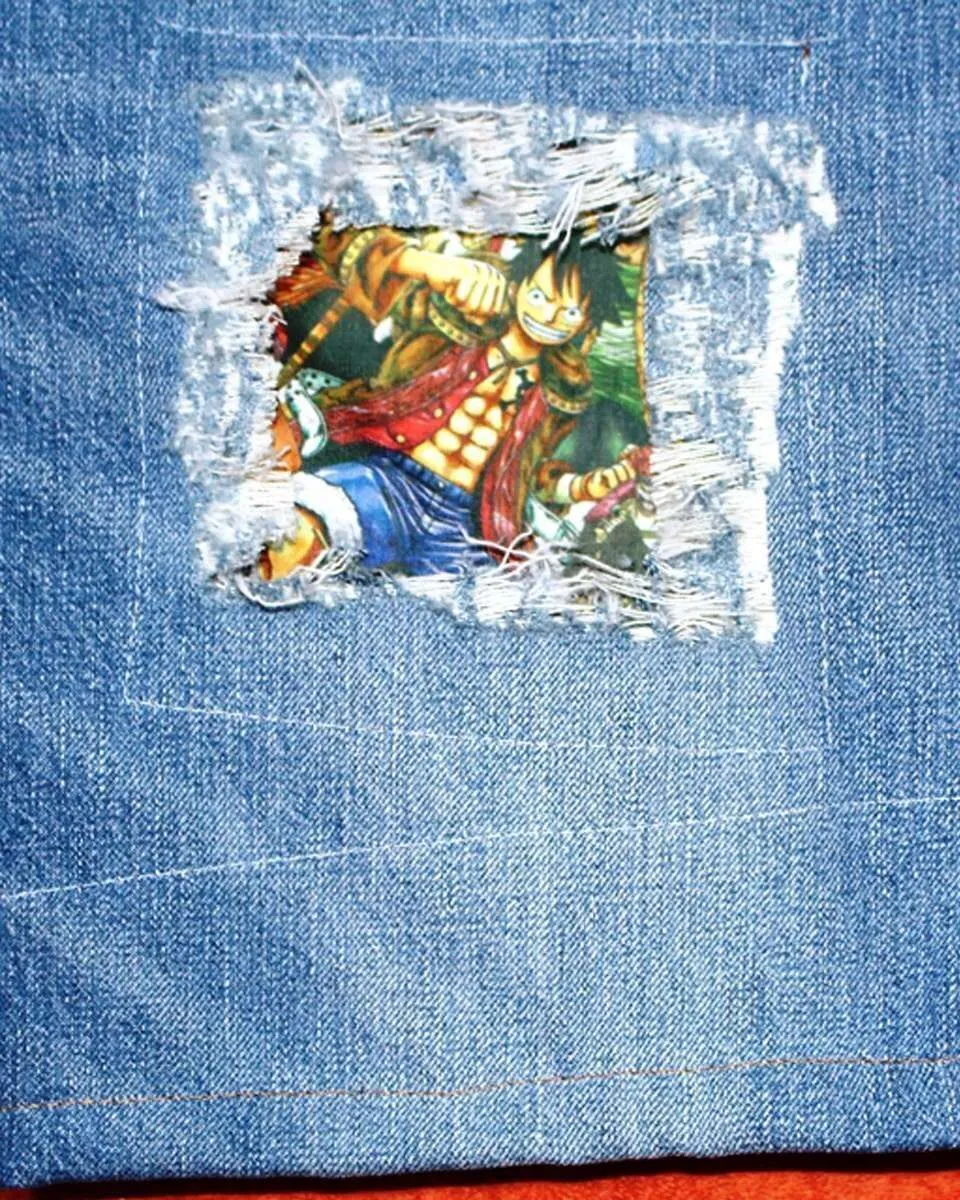 Levi's Vintage Luffy One Piece bermuda dipinto a mano