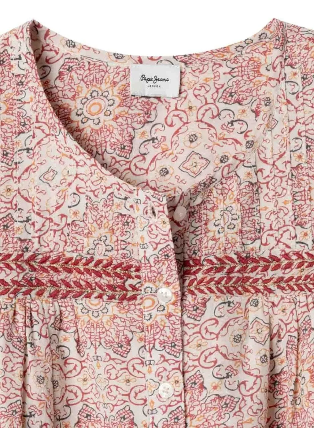 Pepe Jeans Hella Blusa Bambina 10 Anni Smanicata Ricamata