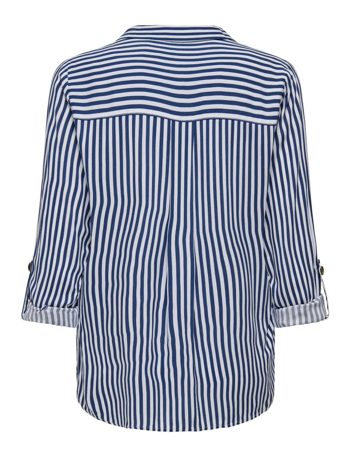 ONLY Shirt camicia manica arrotolata nera giro manica