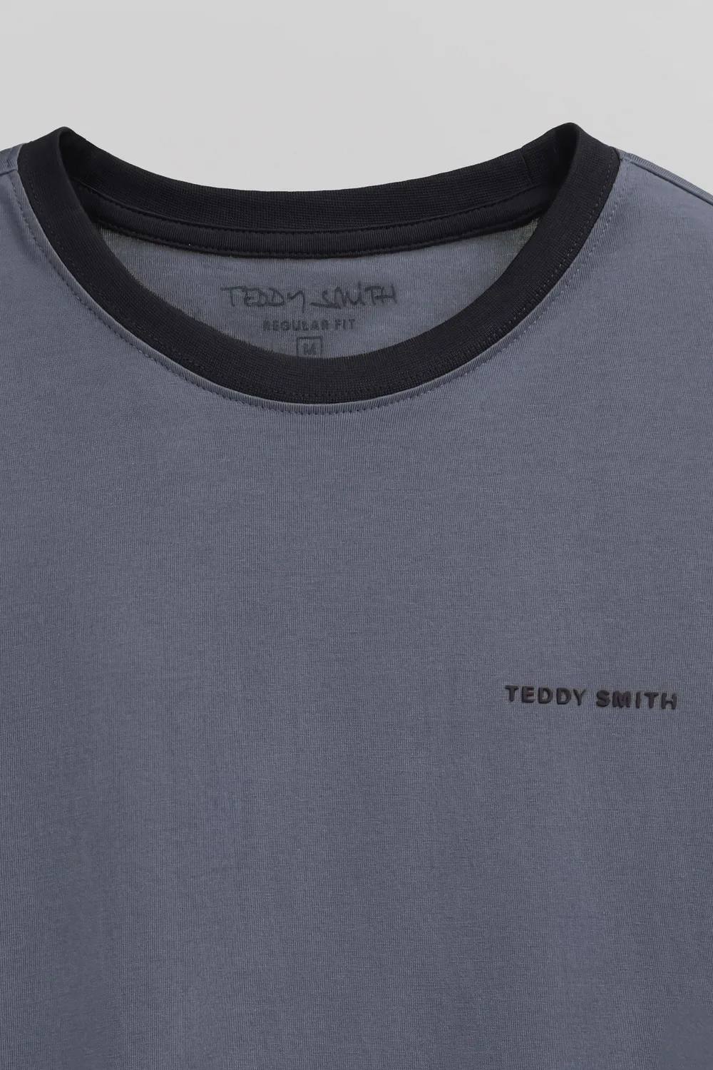 Teddy Smith The-Tee 2 R MC t-shirt uomo grigio meteore cotone