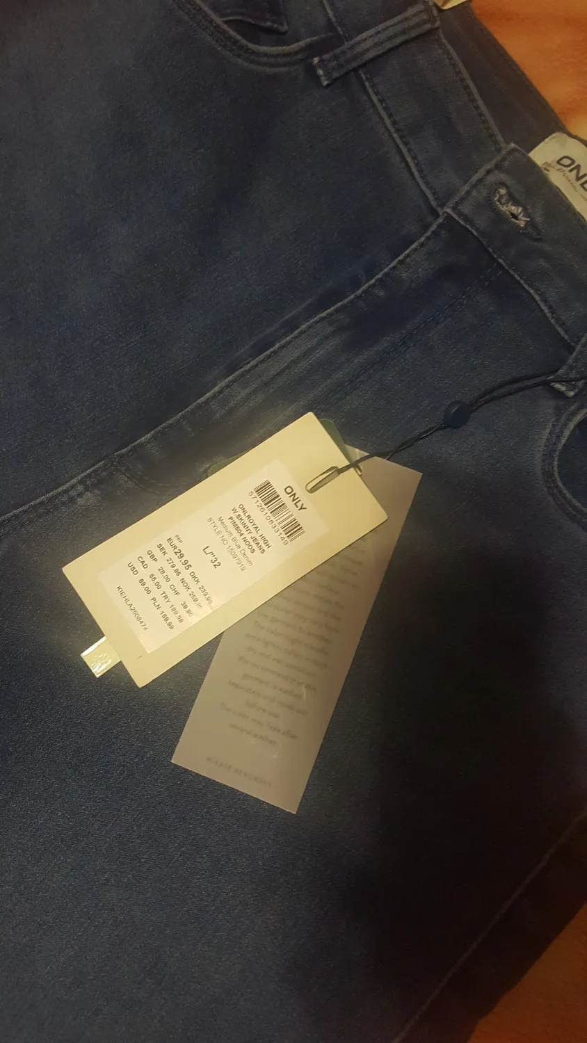 Only Onlroyal HW Skinny Pocket Cut Ext jeans donna nero