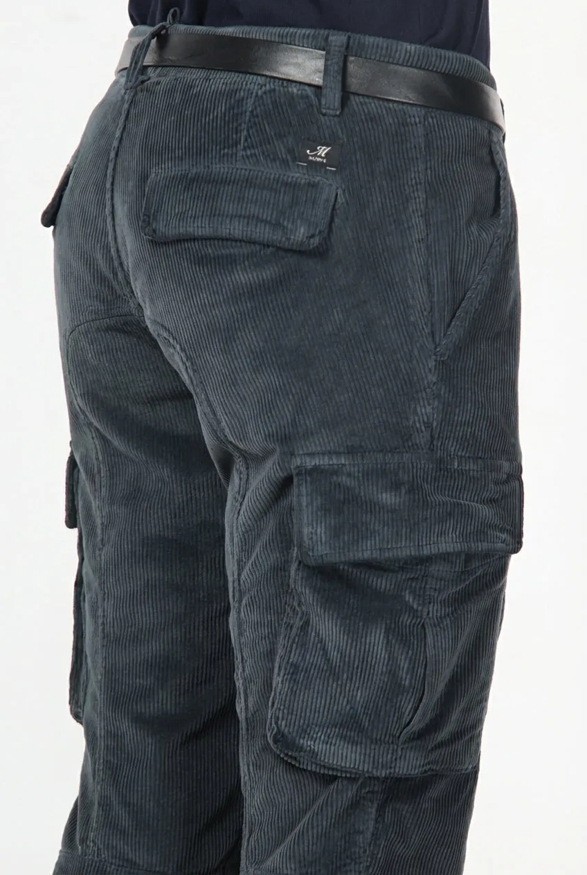 Mason's Chile pantalone cargo uomo grigio velluto