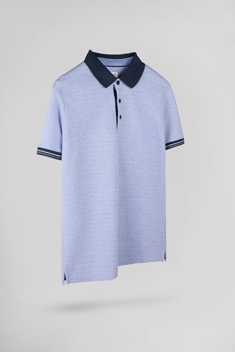 Teddy Smith P-GOLDWIN MC polo azzurra uomo jacquard