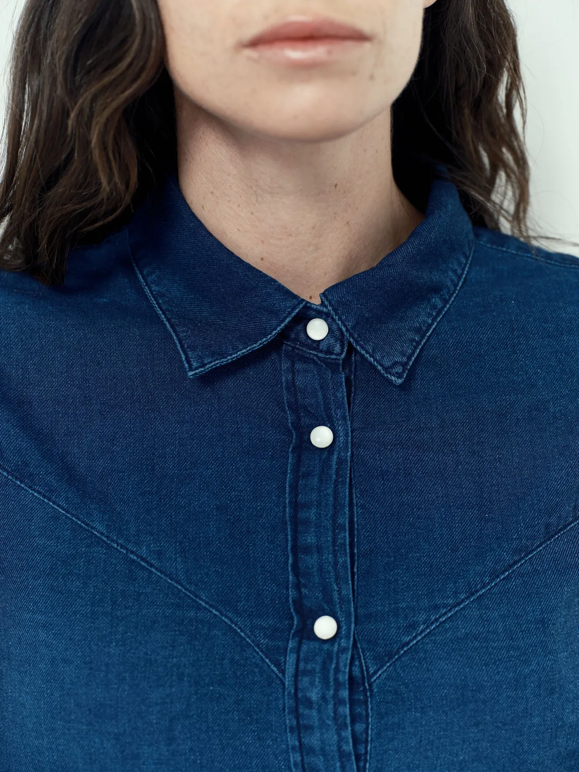 acquaverde Gerry camicia denim medium blue 3/4