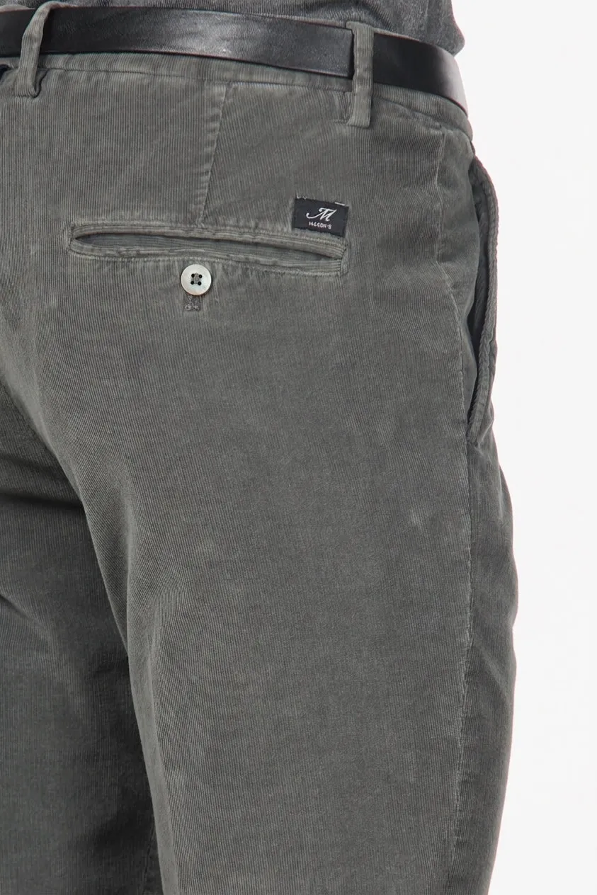 Mason's Torino pantalone chino uomo grigio scuro velluto slim